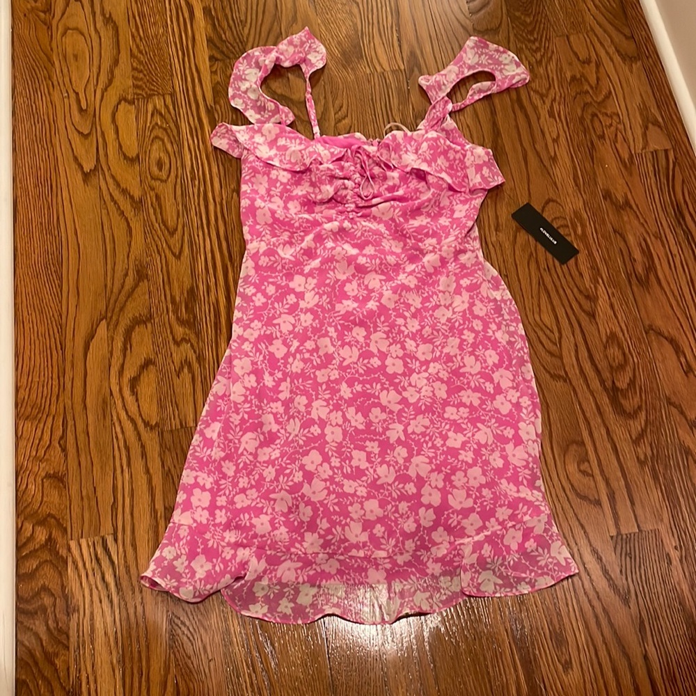 Lulus Pink Mini Dress with White Flowers